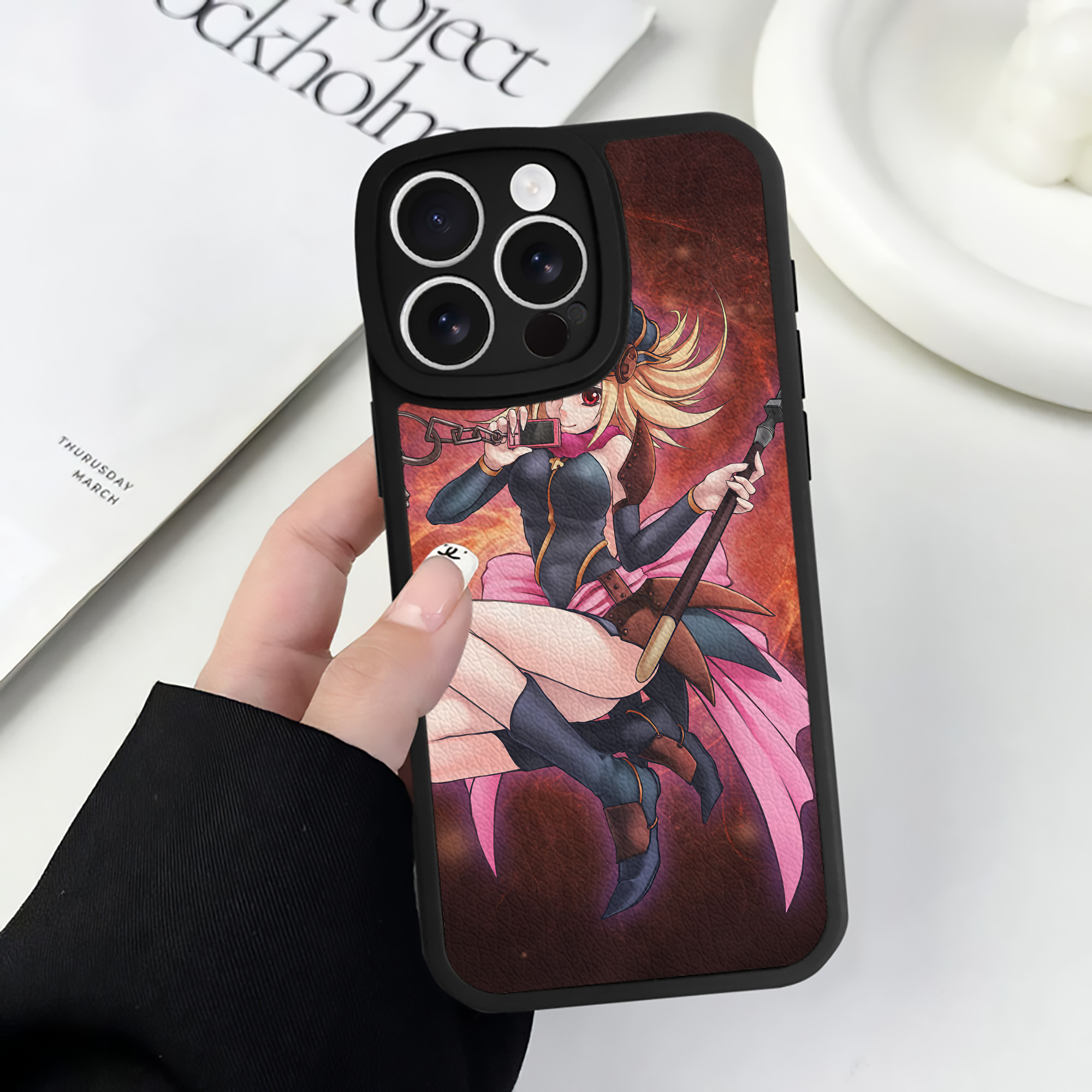 （画像用） 遊☆戯☆王 Yu-Gi-Oh! 【iPhone 16シリーズ対応】シリコンスマホケース（レザー調） 材質：シリコン
